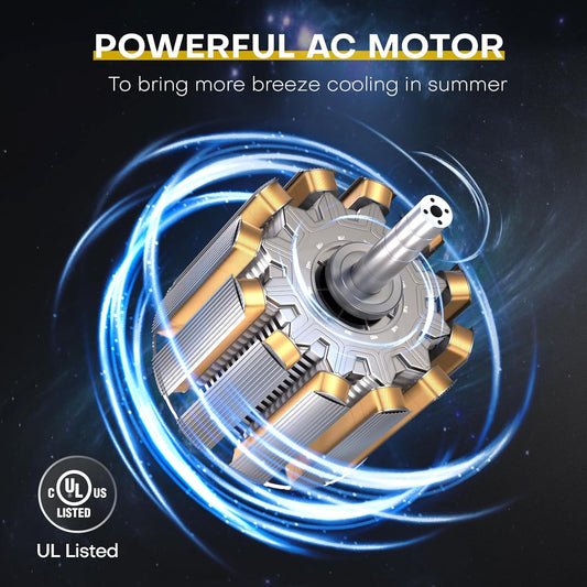 5300 CFM 50,8 cm Außen-Standventilator mit Nebel, industrieller Standventilator mit 3 Geschwindigkeiten, Standventilatoren, strapazierfähig, mit IP44 geschlossenem Motor, verstellbare Neigung