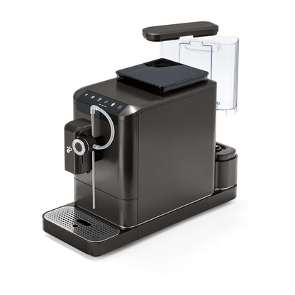 Tchibo Kaffeevollautomat Esperto2 Milk mit One-Touch Milchfunktion und 2-Tassen-Funktion für Espresso, Caffè Crema, Capuccino und Milchschaum, Granite Black - INKLUSIVE Kaffeeprobierset GRATIS