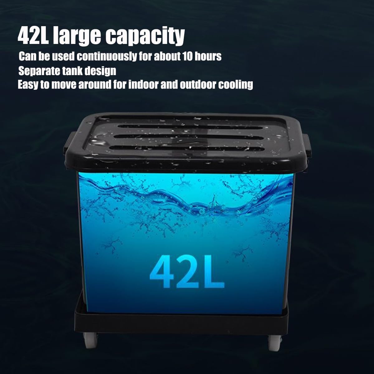 Standventilator Industrieller Standventilators mit wasserkühlung 3 Geschwindigkeiten Terrassenlüftern 90° Oszillation standventilatoren Für Kühlung Von Terrassenlüftern Im Außenbereich(650mm/26inch)