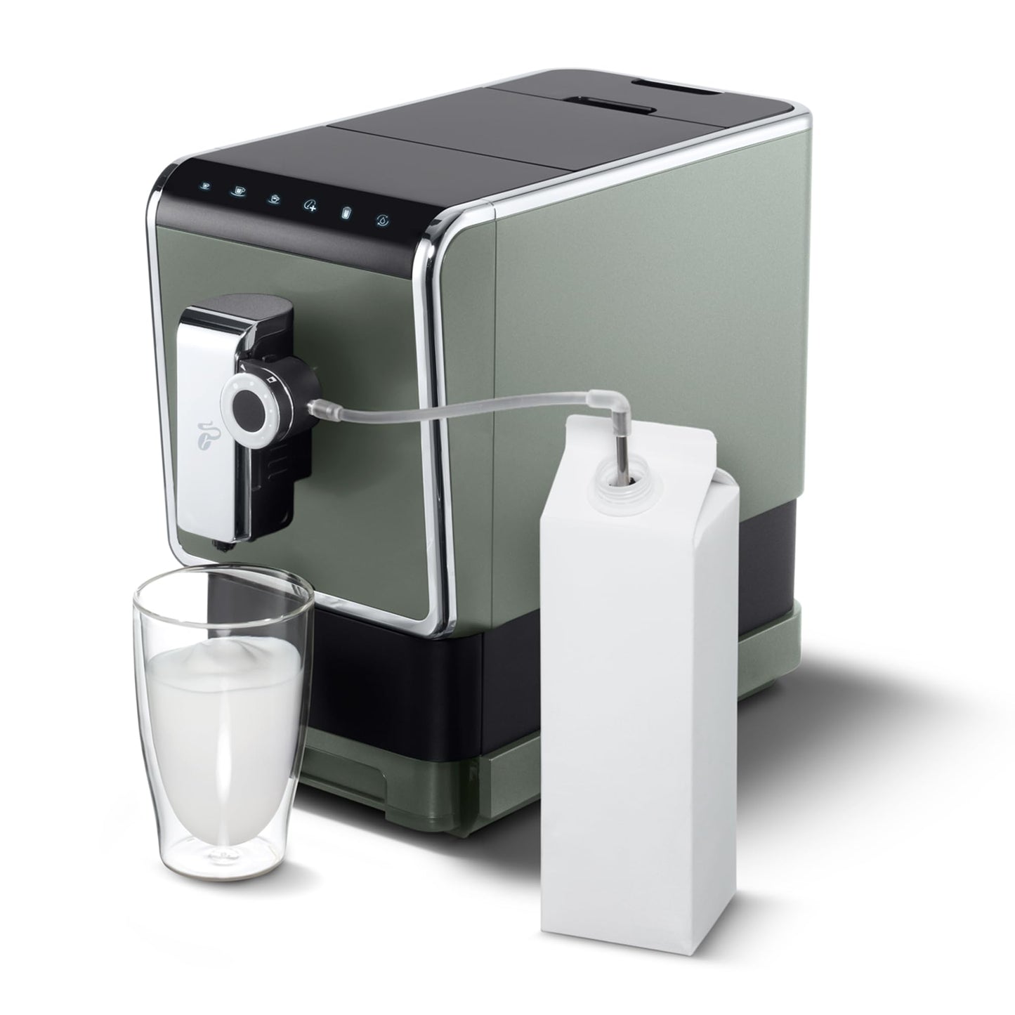 Tchibo Kaffeevollautomat Esperto Pro mit One Touch Funktion für Caffè Crema, Espresso und Milchspezialitäten, Metallic Mint, exklusives Modell