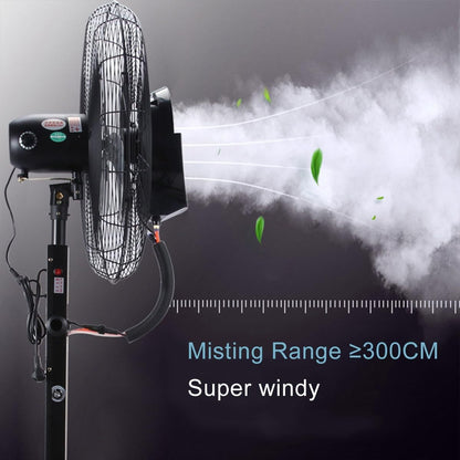 Bodenventilator Mit Nebel, Standventilator Mit 3 Geschwindigkeiten Und 42-Liter-Tank, Für Lager, Werkstatt, Fabrik Und Keller(55CM)