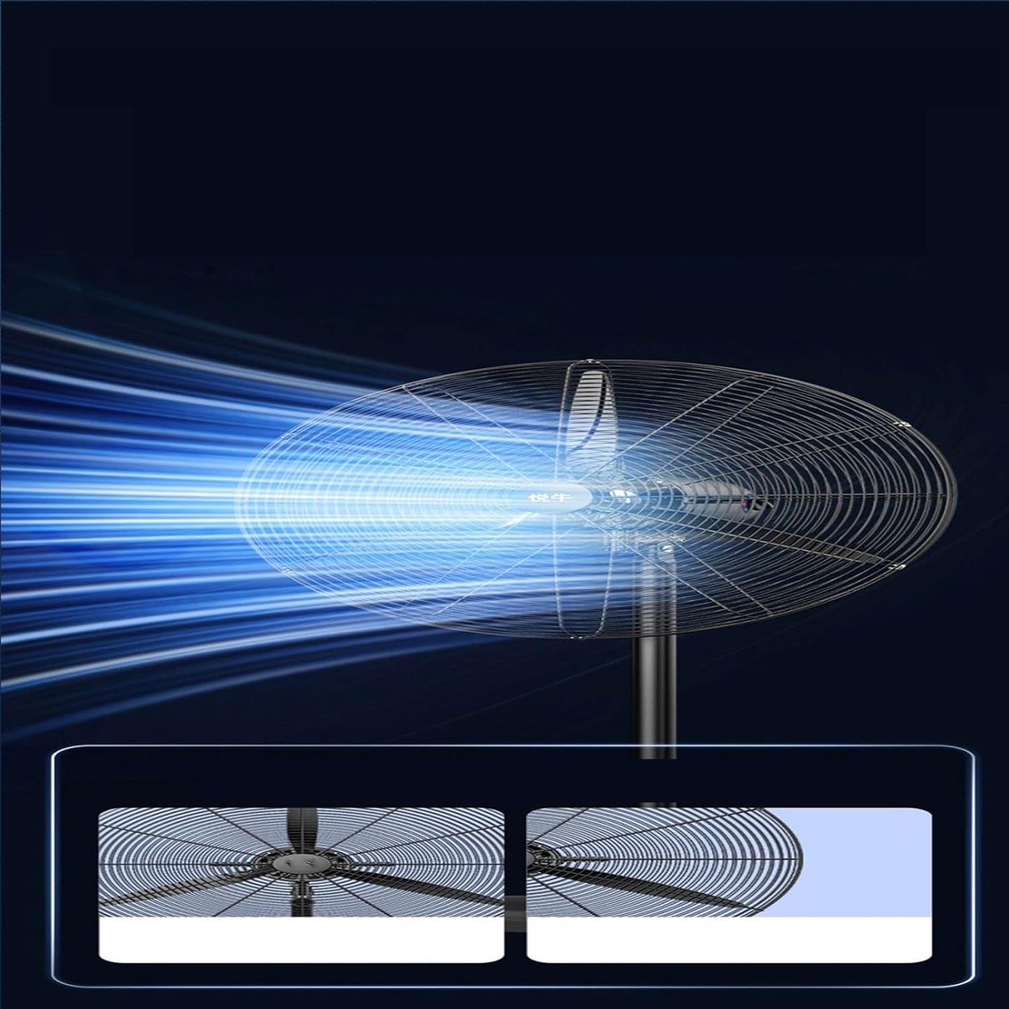 SGKOMN Standventilator, Dickkupferdraht-Motordesign, Hohe Effizienz Und Energieeinsparung, Dreistufige Geschwindigkeitsregelung, Links- Und Rechtsschütteln