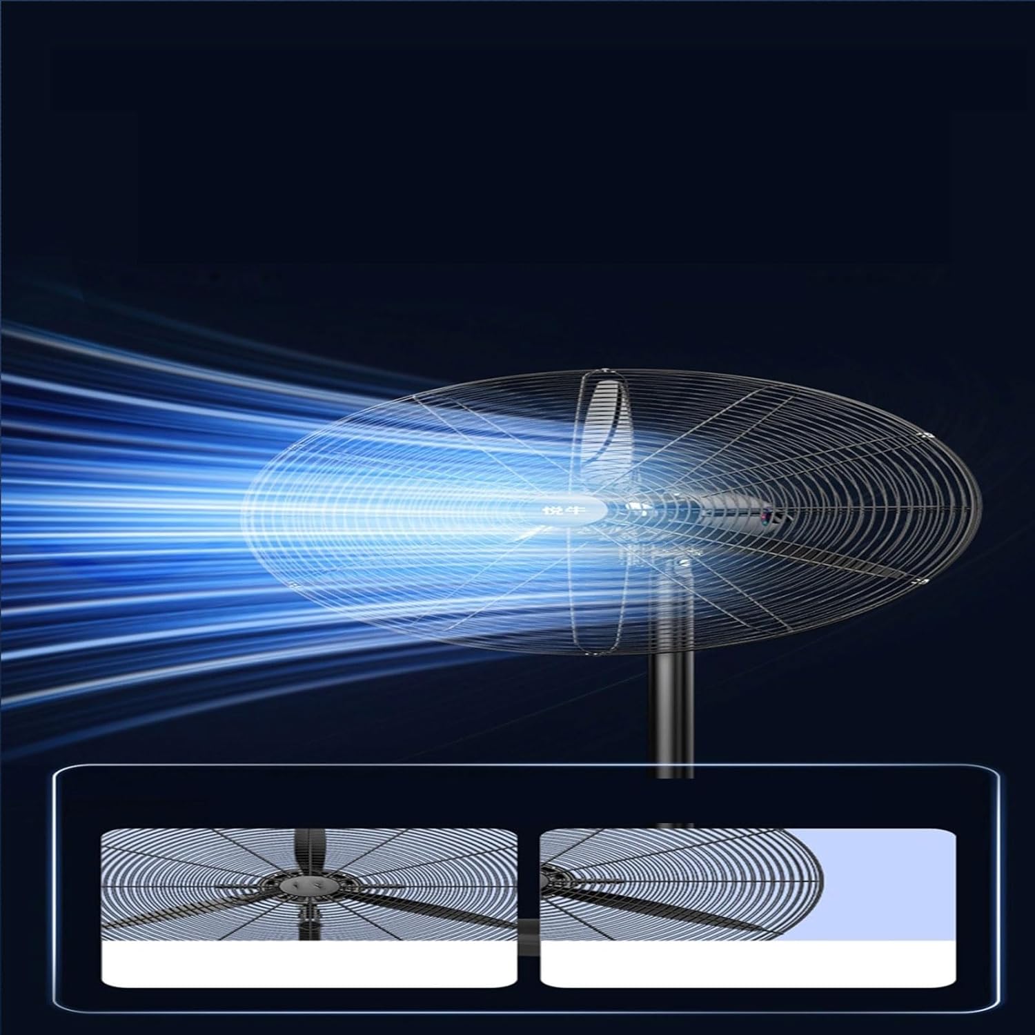 SGKOMN Standventilator, Dickkupferdraht-Motordesign, Hohe Effizienz Und Energieeinsparung, Dreistufige Geschwindigkeitsregelung, Links- Und Rechtsschütteln