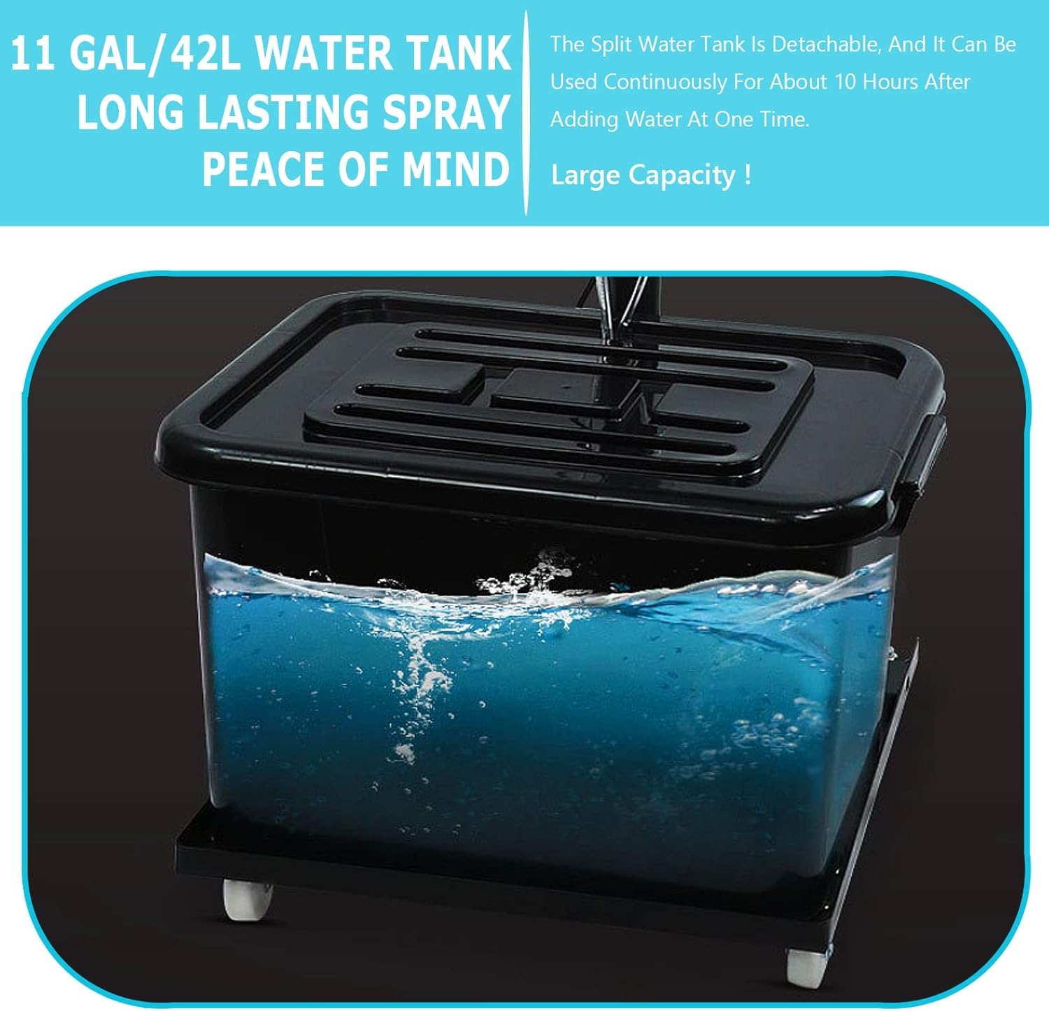 Standventilator Mit Nebelfunktion, 90° Oszillierender Standventilator, Höhenverstellbarer, Robuster Industrie-Standventilator Aus Metall Mit 3 Geschwindigkeiten, Verwendung Für Garage, Geschäft, Fabr