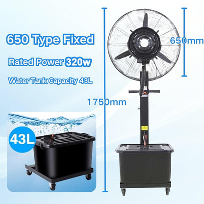 Standventilator für den Außenbereich mit Hochgeschwindigkeits-Luftstrom und 42 l Wassertank, 3 einstellbare Geschwindigkeiten zur Kühlung zu Hause, im Büro und in gewerblichen Räumen