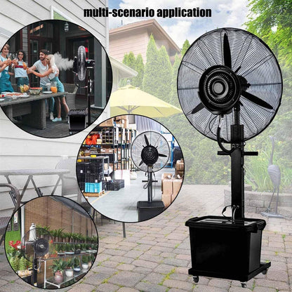 Standventilator Industrieller Standventilators mit wasserkühlung 3 Geschwindigkeiten Terrassenlüftern 90° Oszillation standventilatoren Für Kühlung Von Terrassenlüftern Im Außenbereich(650mm/26inch)